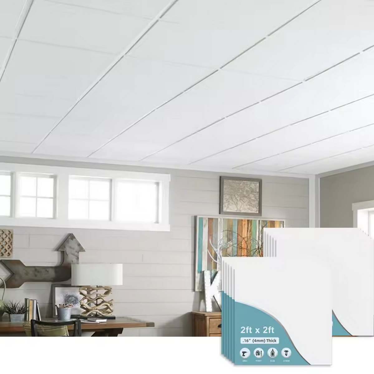 Bilnora Extra Dichte Horizontale akoestische plafondpanelen 120x60x2,5cm - Afbeelding 12