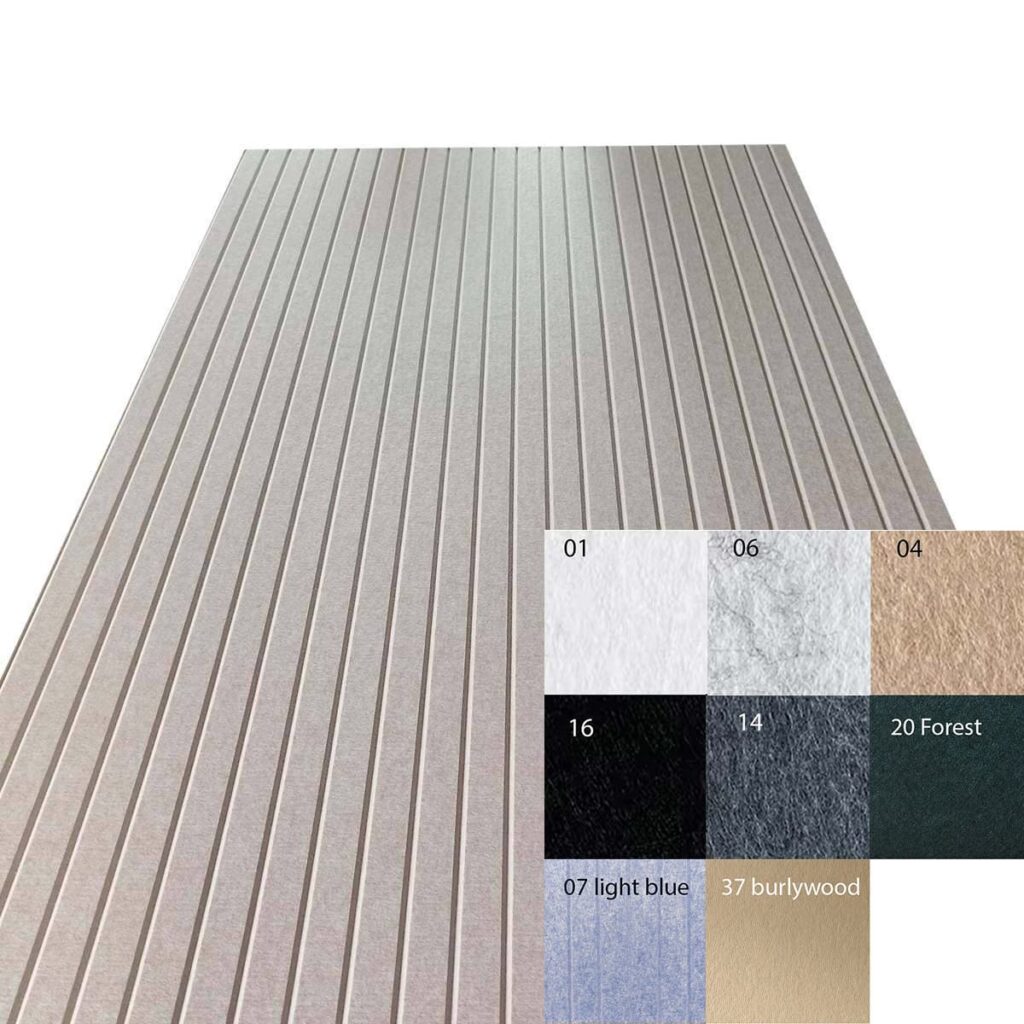Bilnora Extra Dicht Streeppatroon akoustische panelen van vilt 120x60x0,9cm