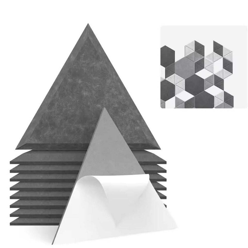 Bilnora Extra Dicht geluidisolatie platen driehoek van vilt 50x50x0,9cm