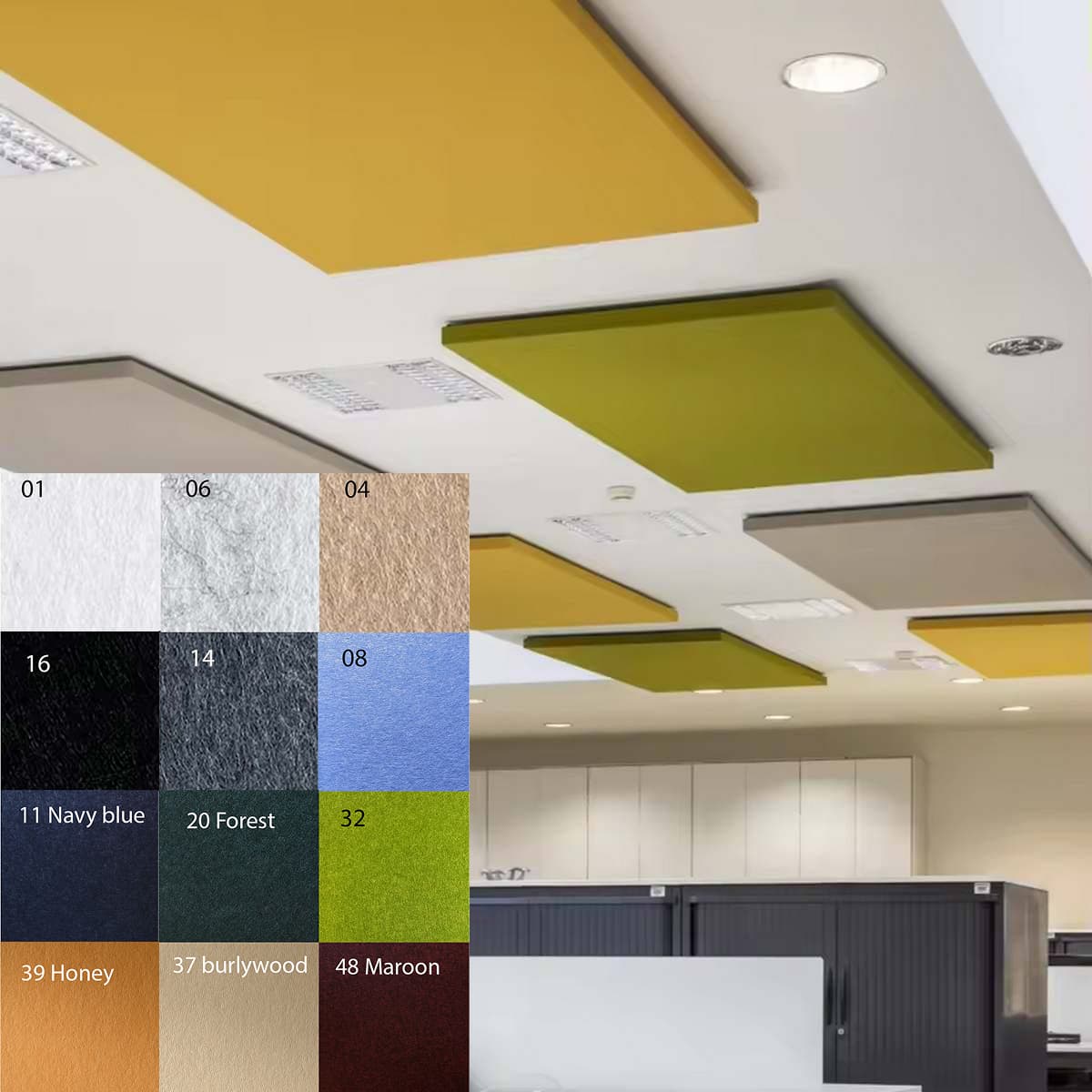 Bilnora Extra Dichte Horizontale akoestische plafondpanelen 120x60x2cm