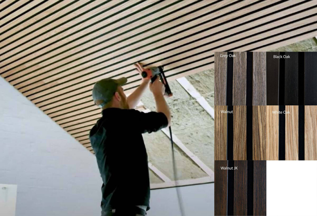 FREJA Akoestisch plafond platen 100x60x2,2cm. White Oak - We kunnen het ook op maat maken