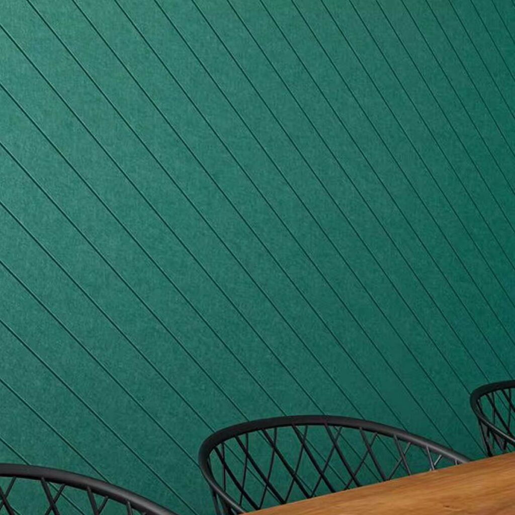 Geluidsabsorberend paneel met strokenpatroon, 9 mm dik, voor muren