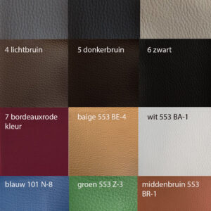 Kunstleer kleurenpalet Kunstleer kleurenpalet