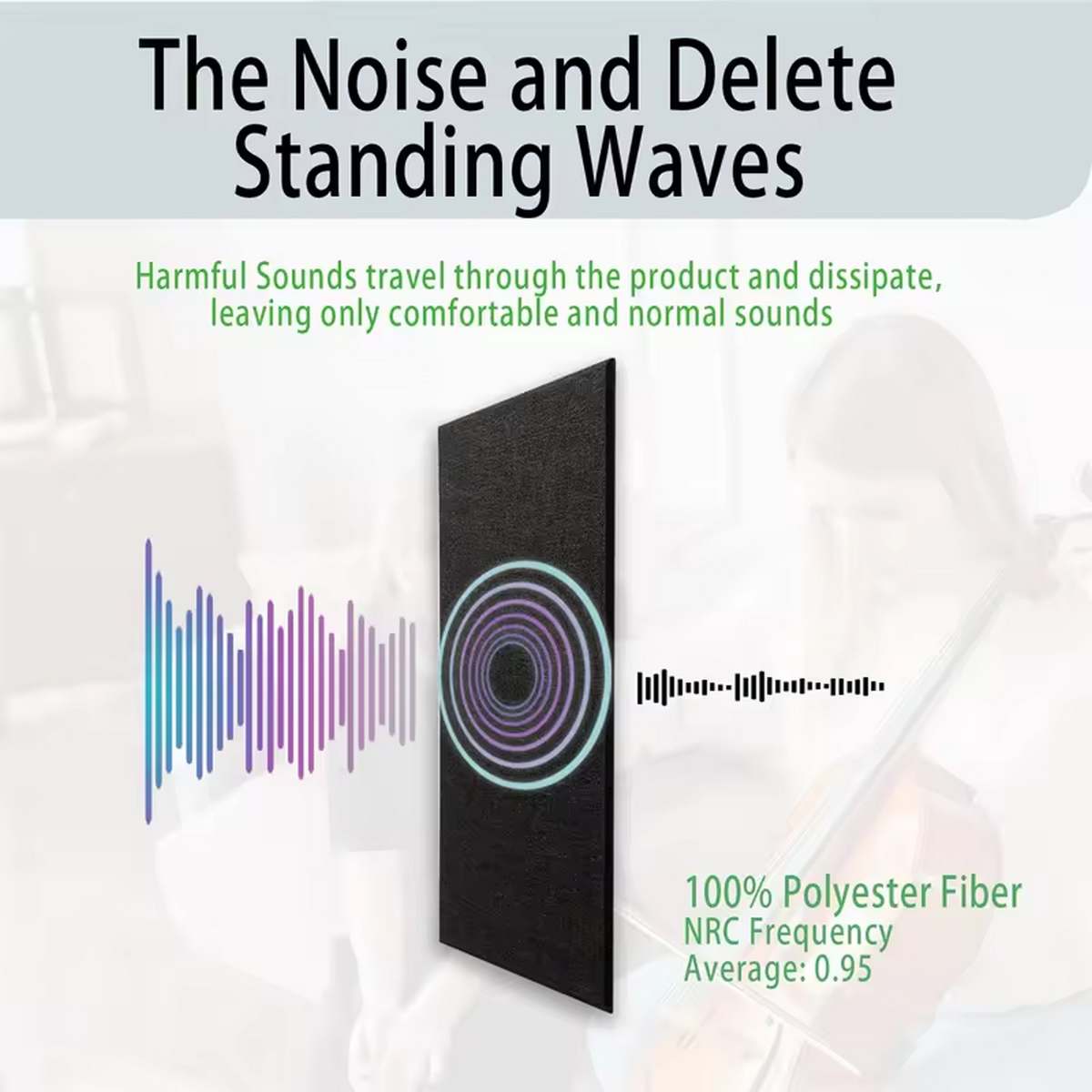 Bilnora extra dichte, wolkvormige akoestische plafondpaneel 82×125×1,2 cm - Afbeelding 4