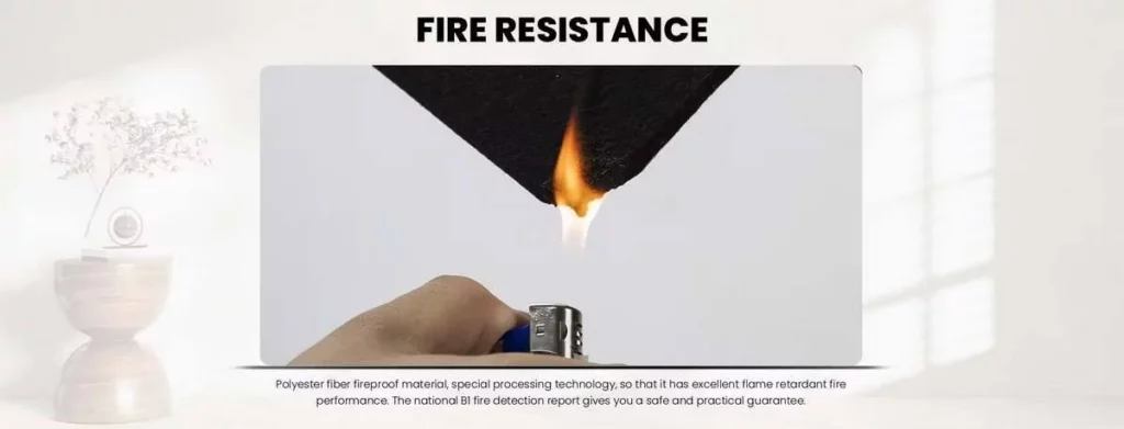 Vlamvertragende decoratieve akoestische panelen